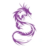 Ejderha Sticker 17x17 Cm Mor