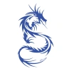 Ejderha Sticker 17x17 Cm Mavi