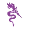 Ejderha Sticker 17x17 Cm Mor