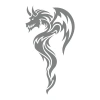 Ejderha Sticker 17x17 Cm Gri