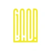 Good Bad Sticker17x17 Cm Sarı