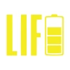 Life Batarya Sticker 17x17 Cm Sarı