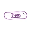 İm Ok Yarabandı Sticker17x17 Cm Mor