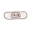 İm Ok Yarabandı Sticker17x17 Cm Kahverengi