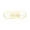 İm Ok Yarabandı Sticker17x17 Cm Gold