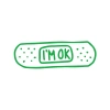 İm Ok Yarabandı Sticker17x17 Cm Yeşil