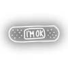 İm Ok Yarabandı Sticker17x17 Cm Beyaz