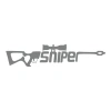Sniper Sticker 17x17 Cm Gri
