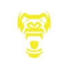 Goril Kafası Sticker17x17 Cm Sarı