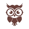 Sevimli Baykuş Sticker 17x17 Cm Kahverengi