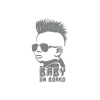 Baby on Board Sticker 17x17 Cm Gri