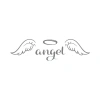 Angel Sticker 17x17 Cm Gri