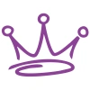 Kral Tacı Sticker 17x17 Cm Mor