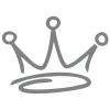 Kral Tacı Sticker 17x17 Cm Gri