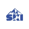Ski Kayak Sticker 17x17 Cm Mavi