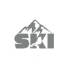 Ski Kayak Sticker 17x17 Cm Gri