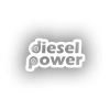 Diesel Power Sticker 17x17 Cm Beyaz