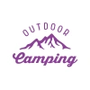 Outdoor Camping Sticker 17x17 Cm Mor