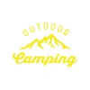 Outdoor Camping Sticker 17x17 Cm Sarı