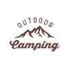 Outdoor Camping Sticker 17x17 Cm Kahverengi