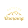 Outdoor Camping Sticker 17x17 Cm Gold