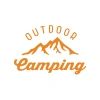 Outdoor Camping Sticker 17x17 Cm Turuncu