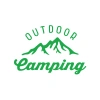 Outdoor Camping Sticker 17x17 Cm Yeşil