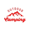 Outdoor Camping Sticker 17x17 Cm Kırmızı