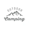 Outdoor Camping Sticker 17x17 Cm Gri
