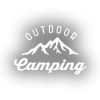 Outdoor Camping Sticker 17x17 Cm Beyaz