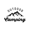 Outdoor Camping Sticker 17x17 Cm Siyah