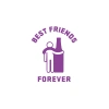 Best Friend Forever Sticker 17x17 Cm Mor