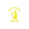 Best Friend Forever Sticker 17x17 Cm Sarı