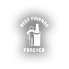 Best Friend Forever Sticker 17x17 Cm Beyaz