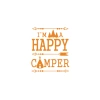 Happy Camper Sticker 17x17 Cm Turuncu
