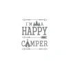 Happy Camper Sticker 17x17 Cm Gri