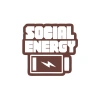 Social Energy Sticker 17x17 Cm Kahverengi
