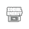 Social Energy Sticker 17x17 Cm Gri