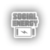 Social Energy Sticker 17x17 Cm Beyaz