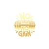 No Pai No Gain GYM Sticker 17x17 Cm Gold