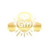 GYM Times Sticker 17x17 Cm Gold