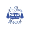 We Sleep Around Sticker 17x17 Cm Mavi