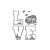 Love Sticker 17x17 Cm Gri