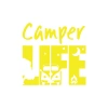 Camper Lifer Sticker 17x17 Cm Sarı