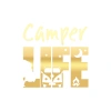 Camper Lifer Sticker 17x17 Cm Gold