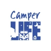 Camper Lifer Sticker 17x17 Cm Mavi