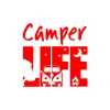 Camper Lifer Sticker 17x17 Cm Kırmızı