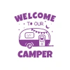 Welcome To Our Camper Sticker 17x17 Cm Mor