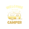 Welcome To Our Camper Sticker 17x17 Cm Gold