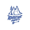 Adventure Awaits Sticker 17x17 Cm Mavi